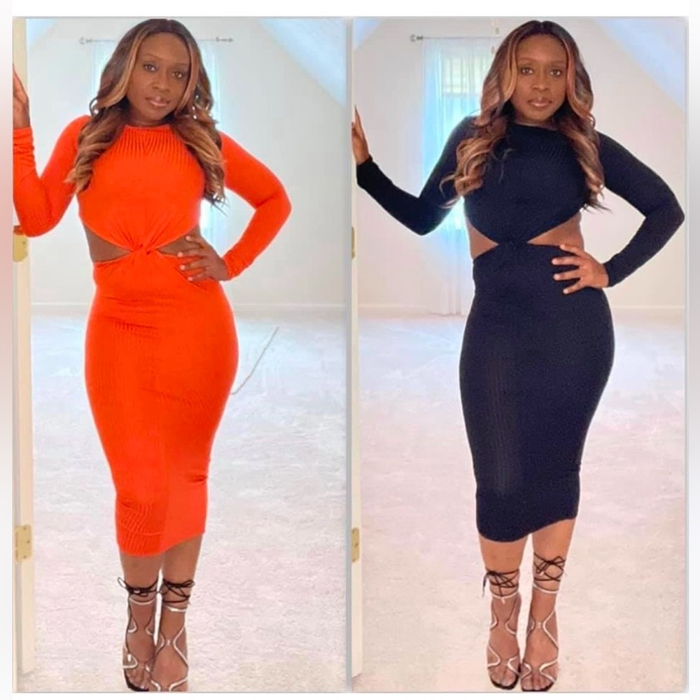 RIBBED TWIST DRESS!